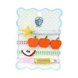 Jollity & Co. Jollity & Co. Back to School Embellished Pack of 4 Hair Tie Set