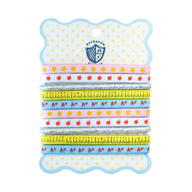 Jollity & Co. Jollity & Co. Back to School Printed Pack of 10 Hair Tie Set