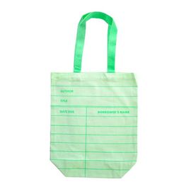 Jollity & Co. Jollity & Co. Book Club Library Green Canvas Tote Bag