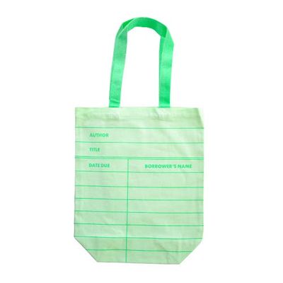 Jollity & Co. Jollity & Co. Book Club Library Green Canvas Tote Bag