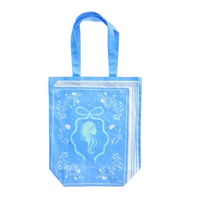 Jollity & Co. Jollity & Co. Silhouette Book Themed Canvas Tote Bag