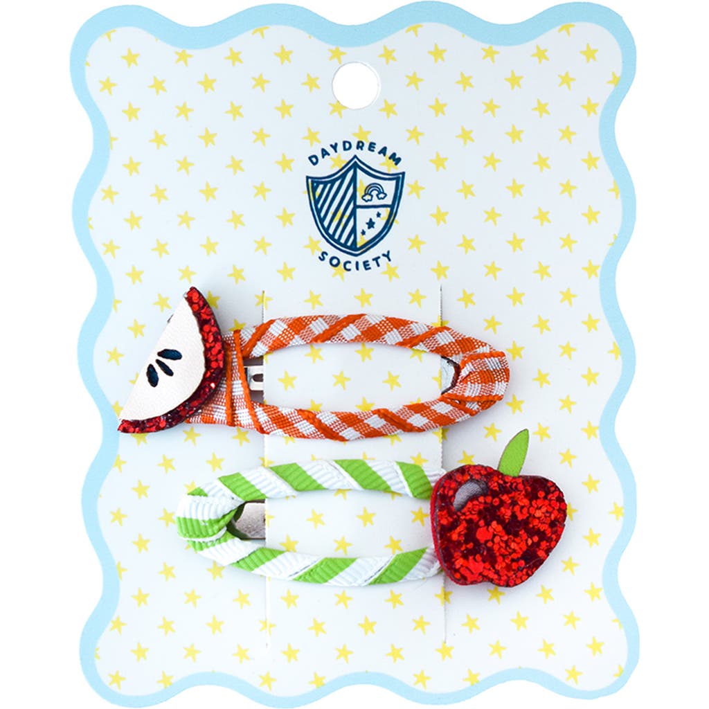 Jollity & Co. Jollity & Co. Smarty Pants Apple Hair Clip Set