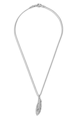 Jonas Studio Jonas Studio Ironwood Textured Feather Pendant Necklace