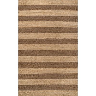 JONATHAN Y JONATHAN Y Jayden Rustic Farmhouse Woven Jute Stripe Area Rug