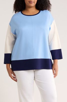 Jones New York Jones New York Color Block Knit Top