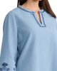 Jones New York Jones New York Embroidered Cotton Chambray Top - 4