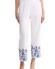 Jones New York Jones New York Embroidered Hem Crop Linen Blend Pants - 1