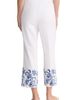 Jones New York Jones New York Embroidered Hem Crop Linen Blend Pants - 2