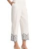 Jones New York Jones New York Embroidered Hem Linen Blend Crop Pants - 3