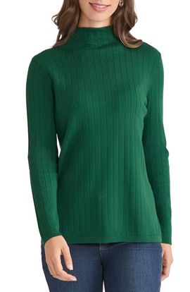Jones New York Jones New York Funnel Neck Wide Rib Sweater