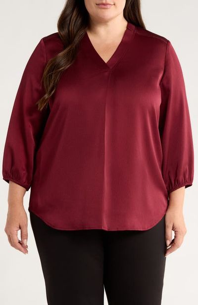 Jones New York Jones New York Notch Neck V-Neck Top
