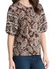 Jones New York Jones New York Scalloped Trim Puff Sleeve Stretch Cotton Top - 3