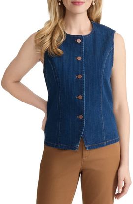 Jones New York Jones New York Seam Denim Vest