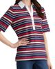 Jones New York Jones New York Stripe Roll Tab Cuff Polo - 3