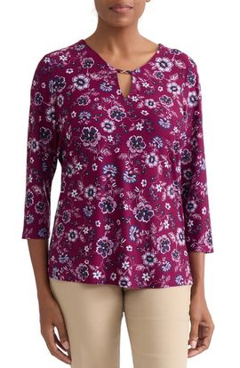 Jones New York Jones New York V-Neck Top with Trim