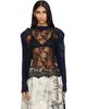 Joone Joonam Joone Joonam Navy & Black Delft Commando Sweater - 1