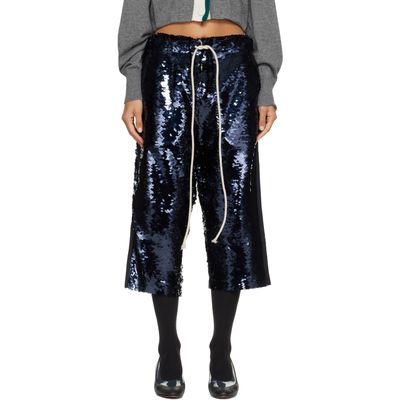 Joone Joonam Joone Joonam Navy Cropped Sequin Trousers