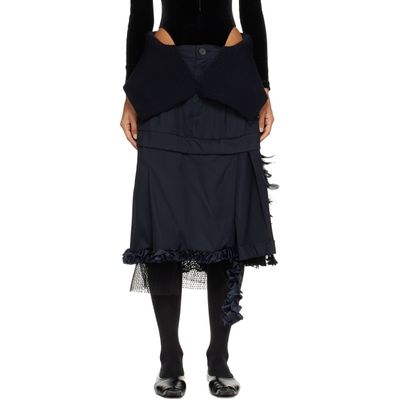 Joone Joonam Joone Joonam Navy Fantasia Midi Skirt