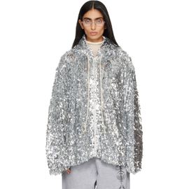 Joone Joonam Joone Joonam Silver Sequin Spirit Hoodie
