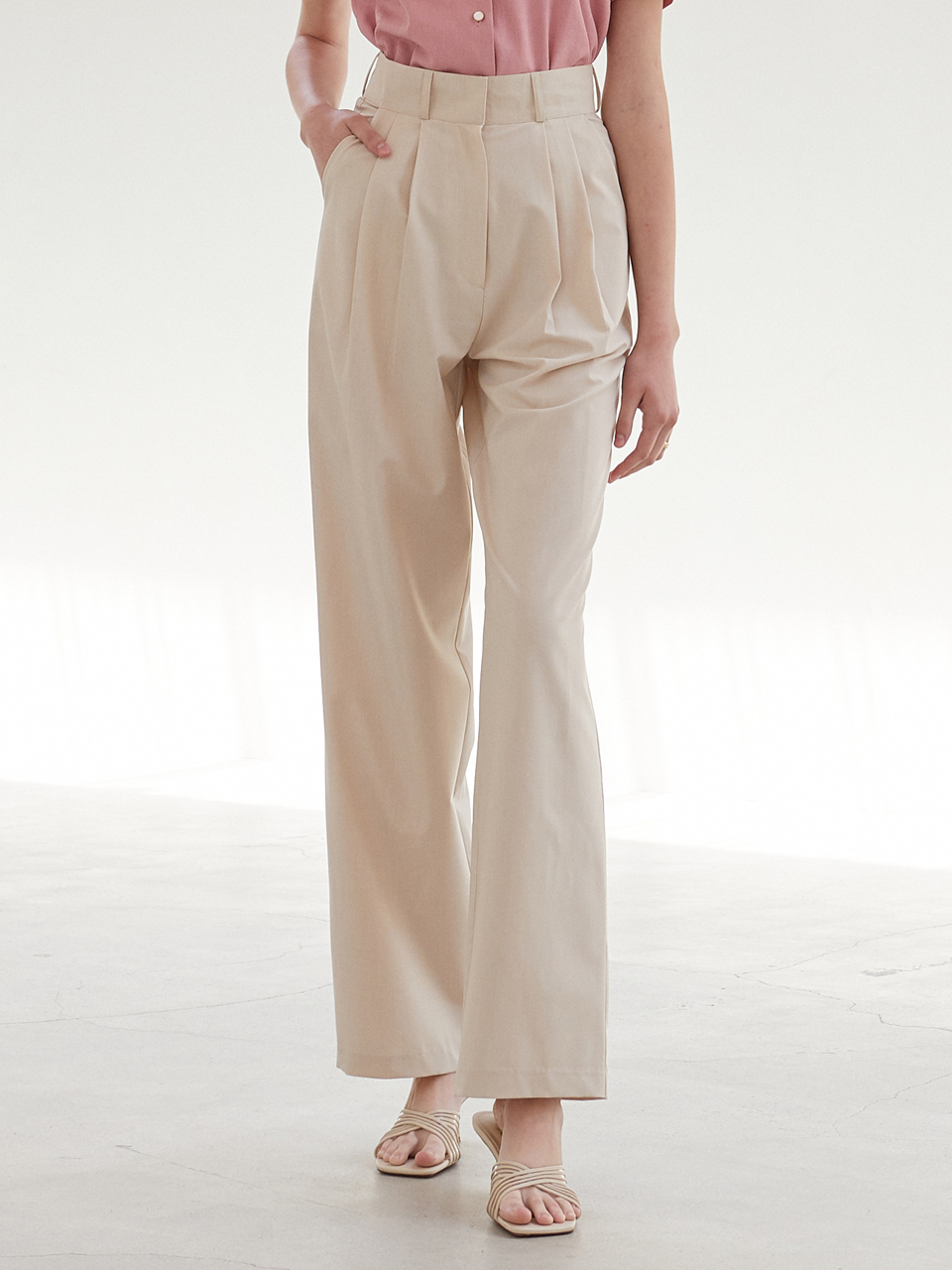 JOORTI j1022 Soft Slacks_Light Beige