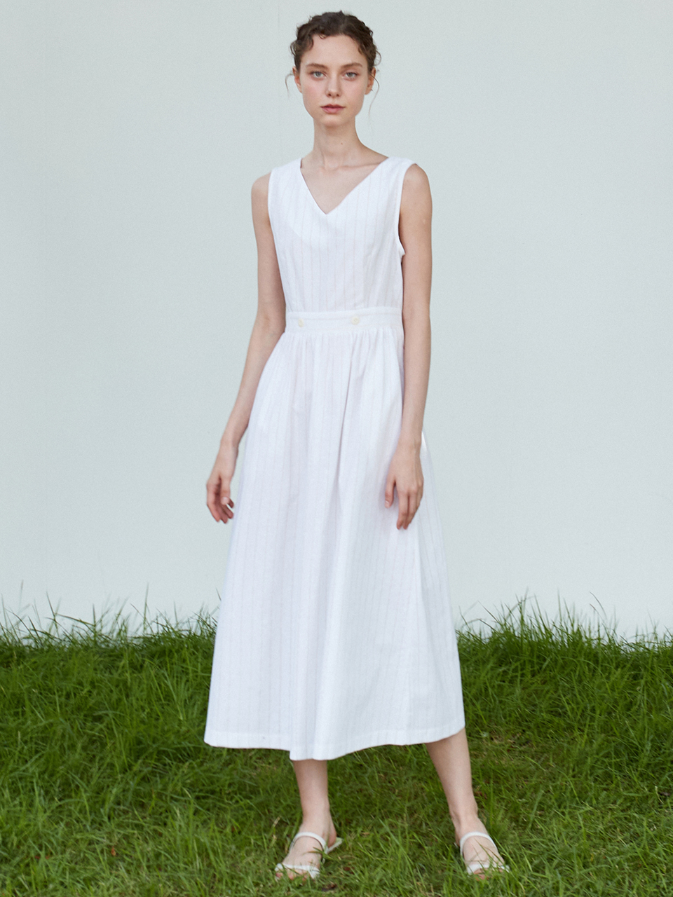 JOORTI Linen Stripe Dress