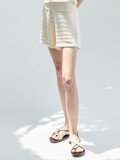 JOORTI Wave Knit Half Pants j1263