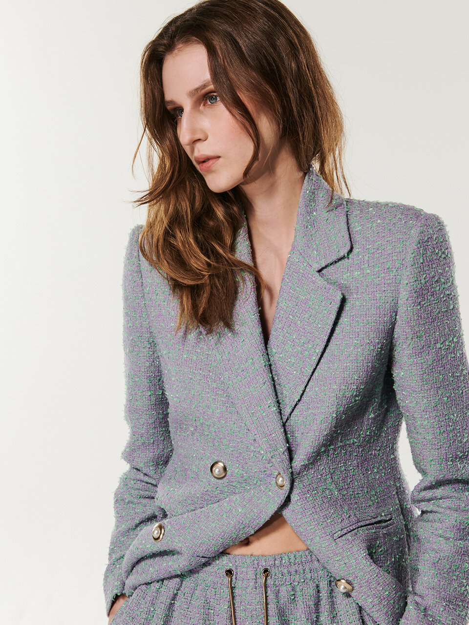 JOOSOOLOO Violet Tweed Jacket