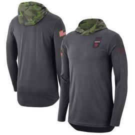 Jordan Brand Men's Jordan Brand Anthracite Oklahoma Sooners Military Long Sleeve Hoodie T-Shirt 