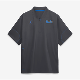 Jordan Brand Men's Jordan Brand Anthracite UCLA Bruins 2026 Sideline Short Sleeve Quarter-Zip Coaches Jacket 