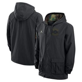 Jordan Brand Men's Jordan Brand Black Michigan Wolverines 2025 NCAA Military Appreciation Full-Snap Jacket 