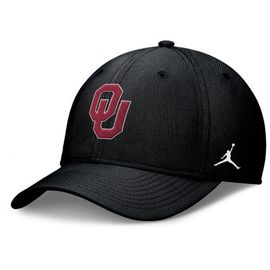 Jordan Brand Men's Jordan Brand Black Oklahoma Sooners Rise SwooshFlex Dri-FIT Hat 