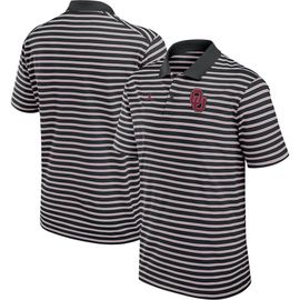 Jordan Brand Men's Jordan Brand Black/White Oklahoma Sooners Primetime Victory Striped Performance Polo 