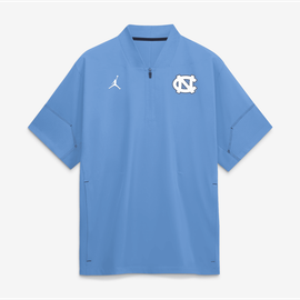 Jordan Brand Men's Jordan Brand Carolina Blue North Carolina Tar Heels 2026 Sideline Short Sleeve Quarter-Zip Coach Jacket
