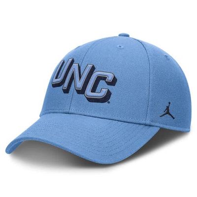 Jordan Brand Men's Jordan Brand Carolina Blue North Carolina Tar Heels Slanted Primetime Rise Performance Adjustable Hat