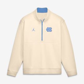 Jordan Brand Men's Jordan Brand Cream North Carolina Tar Heels Primetime Club Fleece Half-Zip Pullover 