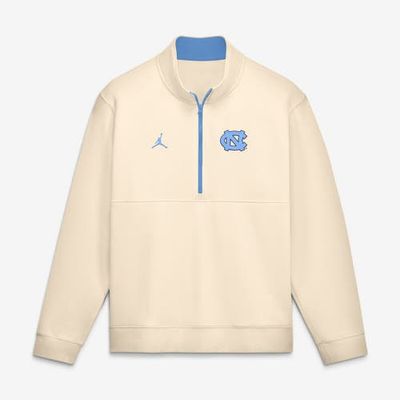 Jordan Brand Men's Jordan Brand Cream North Carolina Tar Heels Primetime Club Fleece Half-Zip Pullover 