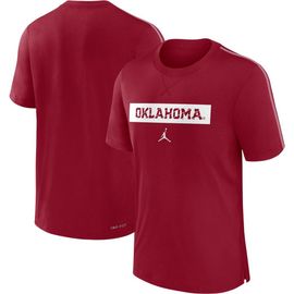Jordan Brand Men's Jordan Brand Crimson Oklahoma Sooners 2024 Sideline Player Performance Tri-Blend T-Shirt 