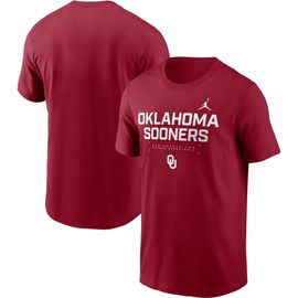 Jordan Brand Men's Jordan Brand Crimson Oklahoma Sooners 2025 Courtside Basketball Performance T-Shirt 