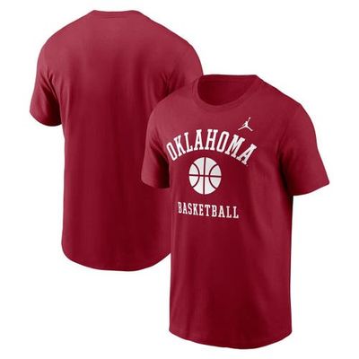 Jordan Brand Men's Jordan Brand Crimson Oklahoma Sooners Basketball Icon T-Shirt 