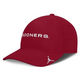 Jordan Brand Men's Jordan Brand Crimson Oklahoma Sooners Gameday Aerobill Swooshflex Dri-FIT Hat 