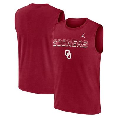 Jordan Brand Men's Jordan Brand Crimson Oklahoma Sooners Primetime Tricode Legend Performance Tank Top 