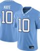 Jordan Brand Men's Jordan Brand Drake Maye Light Blue North Carolina Tar Heels Home Game Jersey  - 1