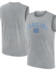 Jordan Brand Men's Jordan Brand Heather Gray North Carolina Tar Heels Primetime Legend Arch Dri-FIT Muscle Tank Top  - 1