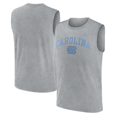 Jordan Brand Men's Jordan Brand Heather Gray North Carolina Tar Heels Primetime Legend Arch Dri-FIT Muscle Tank Top 