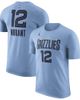 Jordan Brand Men's Jordan Brand Ja Morant Light Blue Memphis Grizzlies 2022/23 Statement Edition Name & Number T-Shirt  - 1