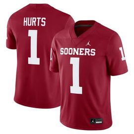 Jordan Brand Men's Jordan Brand Jalen Hurts Crimson Oklahoma Sooners Alumni Player Game Jersey 