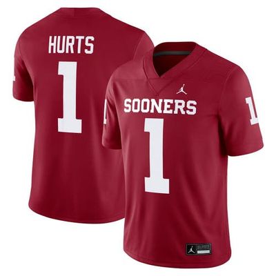 Jordan Brand Men's Jordan Brand Jalen Hurts Crimson Oklahoma Sooners Alumni Player Game Jersey 
