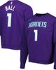 Jordan Brand Men's Jordan Brand LaMelo Ball Purple Charlotte Hornets Statement Name & Number Pullover Sweatshirt  - 1