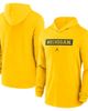 Jordan Brand Men's Jordan Brand Maize Michigan Wolverines 2024 Sideline Hoodie Performance Long Sleeve T-Shirt  - 1