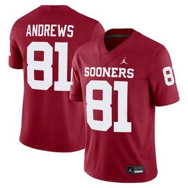 Jordan Brand Men's Jordan Brand Mark Andrews Crimson Oklahoma Sooners Alumni Player Game Jersey 